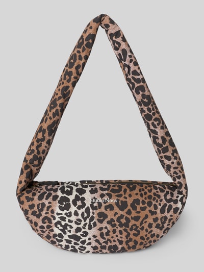 STUDIO NOOS Torba na długim pasku z wyhaftowanym logo Orzechowy 2