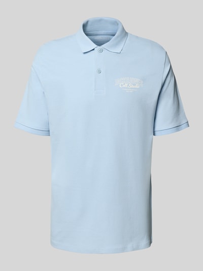Jack & Jones Regular fit poloshirt met knoopsluiting, model 'MAKOTO' Lichtblauw - 2