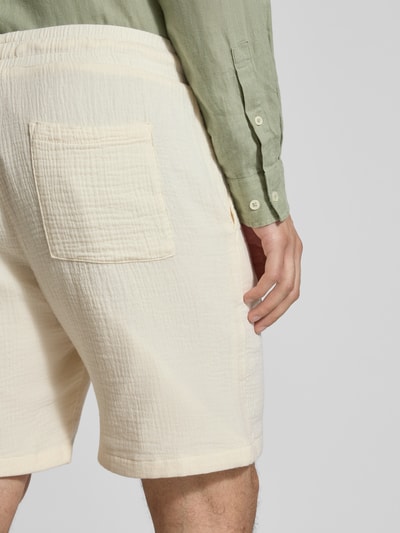 JAKE*S STUDIO MEN Szorty o kroju regular fit z elastycznym pasem Złamany biały 3