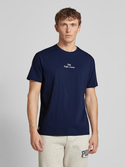 Polo Ralph Lauren Regular Fit T-Shirt mit Label-Stitching Marine 4