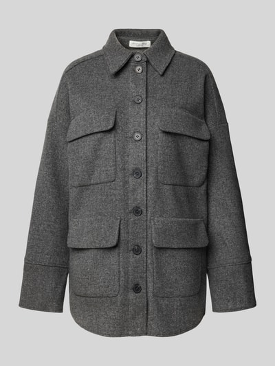 Christian Berg Woman Jacke mit Hemdblusenkragen und Pattentaschen Anthrazit 2