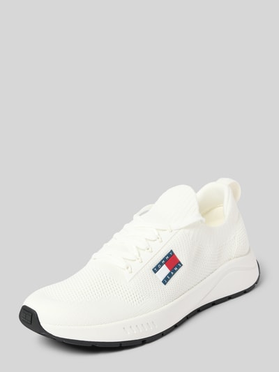 Tommy Jeans Low Top Sneaker aus Strick Weiss 1