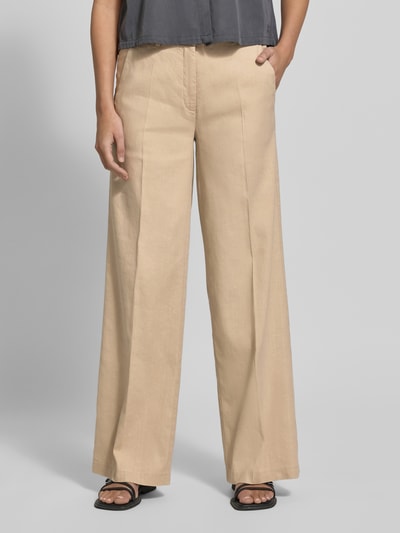 CAMBIO Hose aus Leinen-Mix mit Bügelfalten Modell 'MIRA' Beige 4