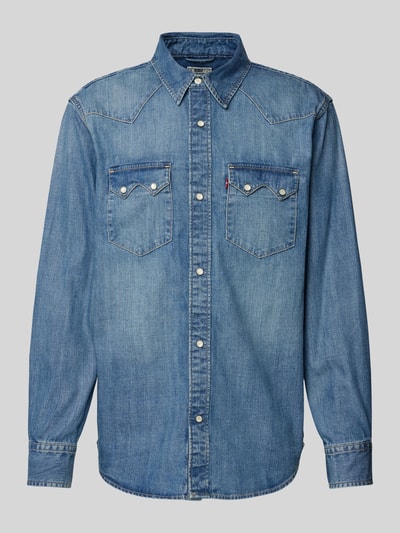 Levi's® Freizeithemd mit Druckknopfleiste Jeansblau 2