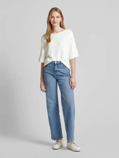 s.Oliver RED LABEL Strickshirt mit Strukturmuster Offwhite 1