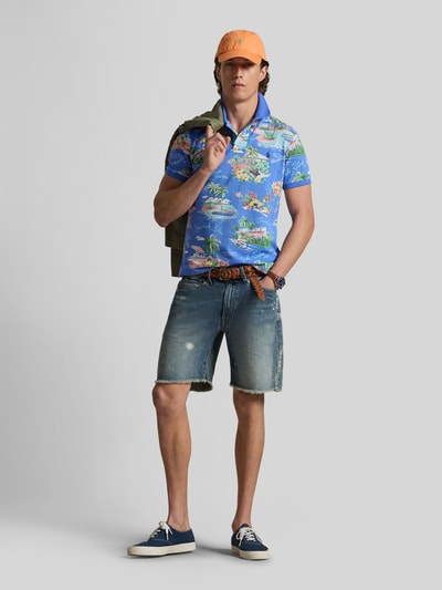 Polo Ralph Lauren Koszulka polo z czystej bawełny Błękitny 1
