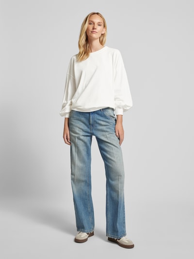 VILLA SOPHIE Oversized sweatshirt met ronde hals, model 'ESSENTIALS' Offwhite - 1