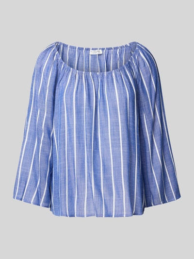 Christian Berg Woman Relaxed Fit Bluse mit Rundhalsausschnitt Dunkelblau 2