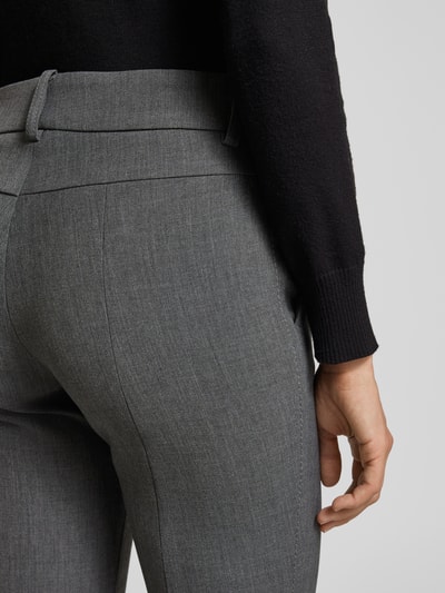 Cambio Stoffen broek met vaste persplooien, model 'FARAH' Antraciet - 3