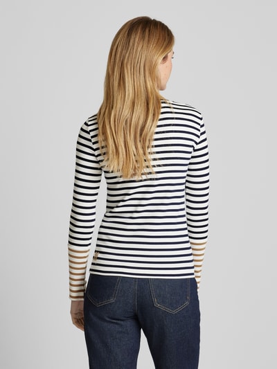 Marc Cain Longsleeve aus Viskose mit Label-Patch Marine 5