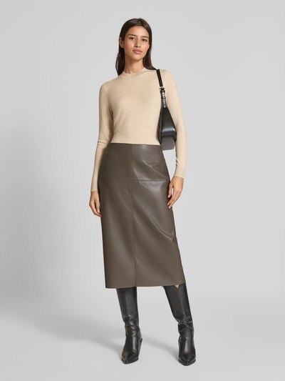 Christian Berg Woman Strickpullover aus Viskose-Mix mit Rundhalsausschnitt Sand Melange 1