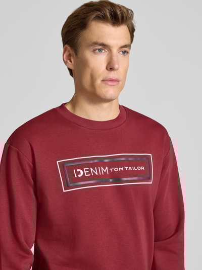 Tom Tailor Denim Regular Fit Sweatshirt aus Baumwoll-Mix Rostrot 3