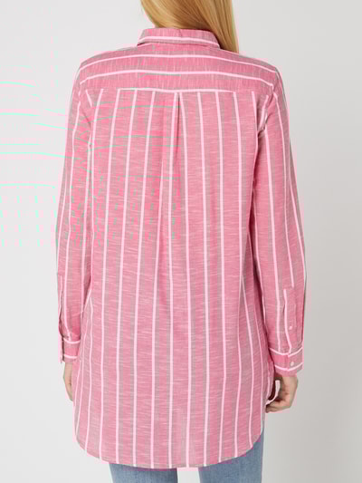 Musselin Bluse Damen | Leinen-Oversized Hemdbluse Mit Brusttasche | Kurzarm & Atmungsaktiv