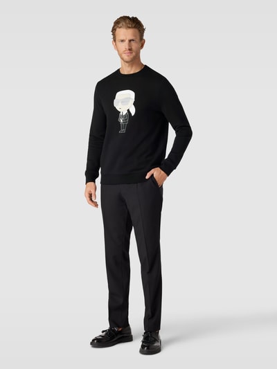 Karl Lagerfeld Sweatshirt met labelprint Zwart - 1