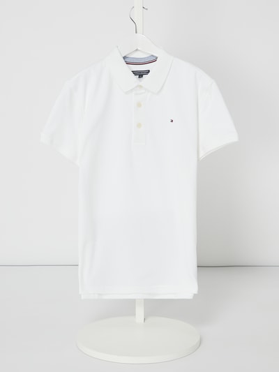 Tommy Hilfiger Teens Poloshirt met geborduurd logo  Wit - 1