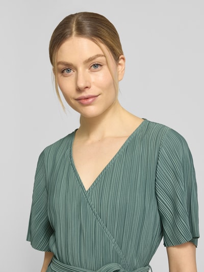YAS Cocktailkleid in Wickel-Optik Modell 'LINDA' Gruen 3