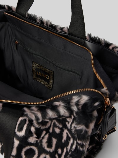 Liu Jo White Tote Bag mit Label-Detail Black 5