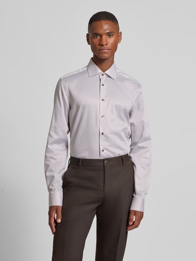 ETERNA Slim fit zakelijk overhemd met kentkraag Zand - 4