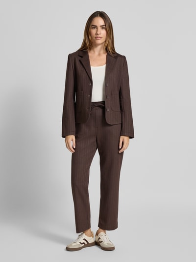 Rich & Royal Slim Fit Blazer mit Reverskragen Dunkelbraun 1