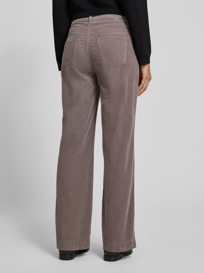 MAC Spodnie sztruksowe z szerokimi nogawkami i wpuszczanymi kieszeniami Szarobrązowy 5