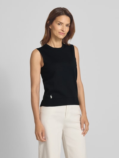 Polo Ralph Lauren Pullunder mit Logo-Stitching und Rundhalsausschnitt BLACK 4