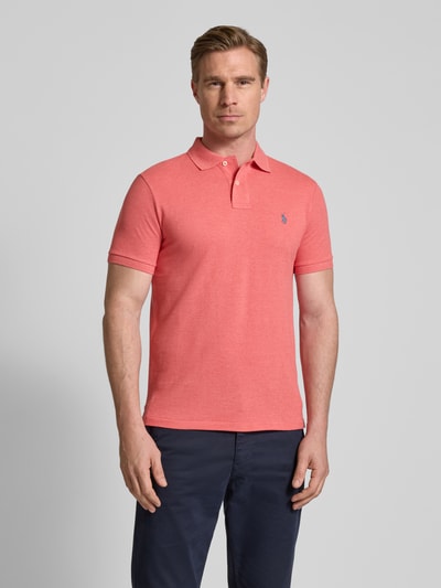 Polo Ralph Lauren Poloshirt mit Label-Stitching Rot Melange 4