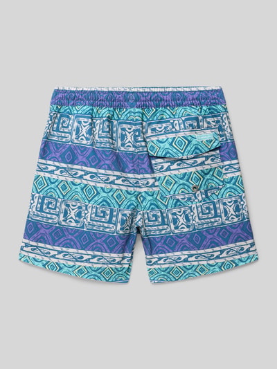 Quiksilver Straight Leg Badehose mit Label-Patch Modell 'SURFSILK' Helltuerkis 3