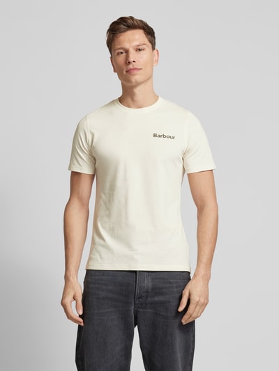 Barbour T-shirt z nadrukiem z logo Biały 4