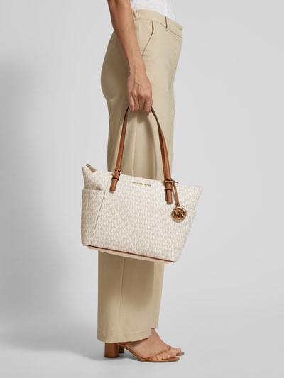 MICHAEL Michael Kors Torebka z detalami z logo model ‘JET SET’ Écru 1