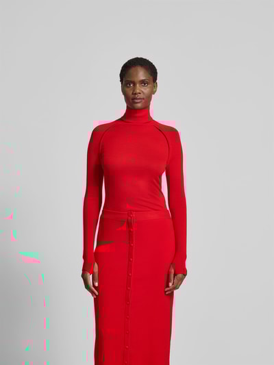 Victoria Beckham Longsleeve mit Rollkragen Rot 4