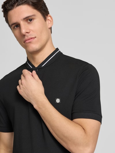 Christian Berg Men Regular Fit Poloshirt mit Stehkragen Black 3