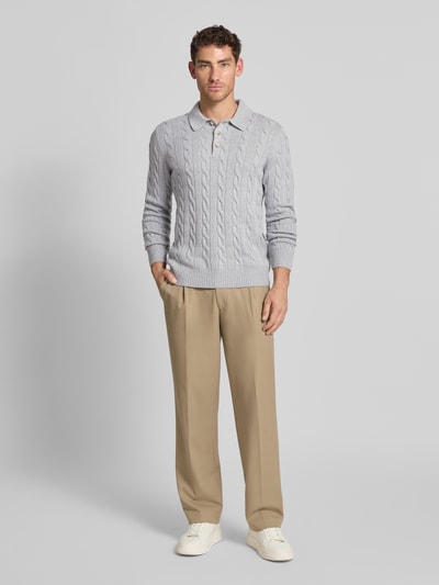 GRAN SASSO Gebreide pullover van een mix van scheerwol en viscose met kasjmier  Lichtgrijs - 1