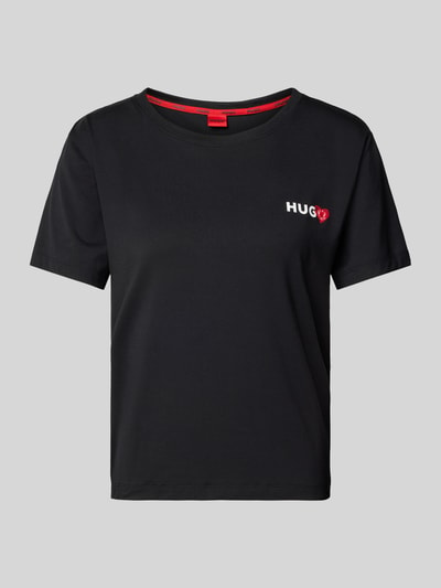 HUGO T-Shirt mit Label-Print Modell 'NIKKA' Black 1