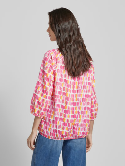 Montego Blouse met all-over motief Felroze - 5