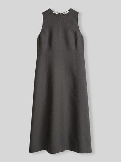 Marc O'Polo Körpernahes Midikleid aus reinem Leinen Dunkelgrau 2