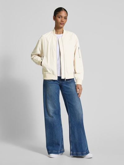 s.Oliver RED LABEL Relaxed Fit Blouson mit Rippbündchen Beige 1