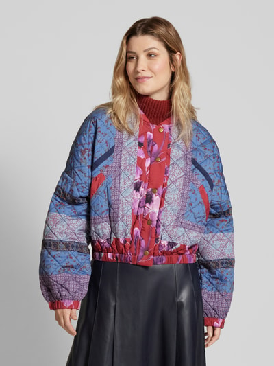 LOLLYS LAUNDRY Steppjacke mit Label-Print Modell 'Lama' Hellblau 4