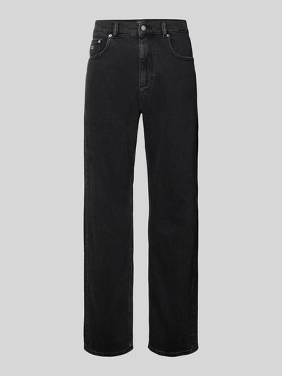 Tommy Jeans Straight Fit Jeans mit Label-Stitching Modell 'OTIS' Black 1