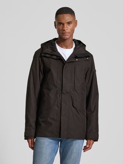 Didriksons Jack met labeldetail, model 'ADAM' Zwart - 4