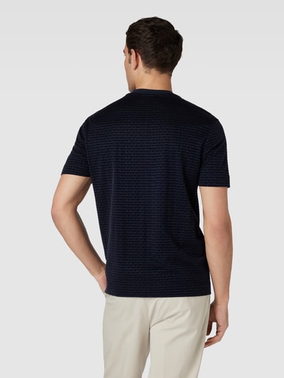 Emporio Armani T-shirt met all-over labelmotief Marineblauw - 5