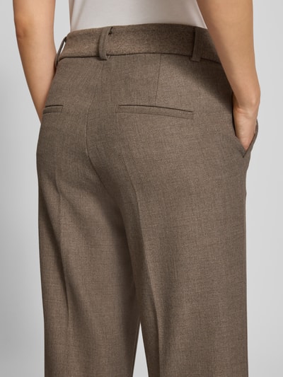 CAMBIO Wide Fit Stoffhose mit Viskose-Woll-Anteil Modell 'California' Mittelbraun 3