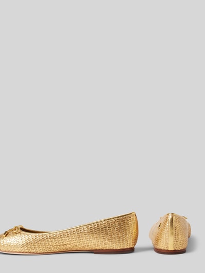 Lauren Ralph Lauren Ballerinas mit Schleifen-Detail Modell 'JAYNA' Gold 2