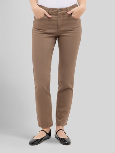 ANGELS Slim Fit jeans van katoenmix model 'CICI' Beige - 4