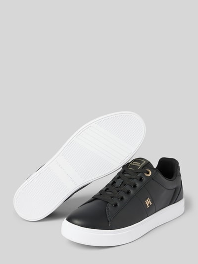 Tommy Hilfiger Ledersneaker mit Label-Applikation Modell 'ELEVATED ESSENT' Black 4