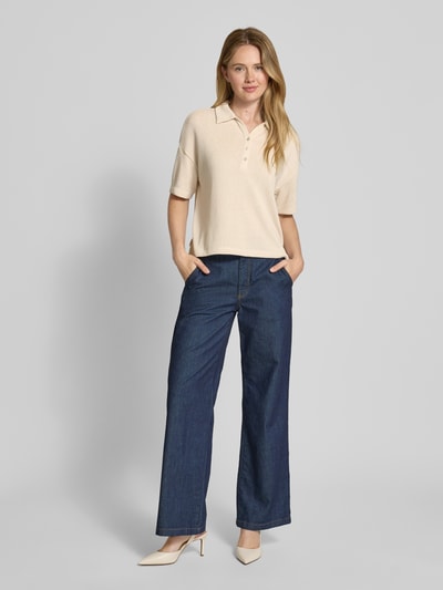 OPUS Gebreide pullover met 1/2-mouwen, model 'Silkas' Beige - 1