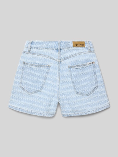 Garcia Jeansshorts im Destroyed-Look mit Label-Detail Hellblau 3