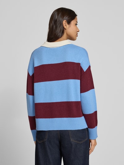 s.Oliver RED LABEL Sweter z dzianiny o kroju regular fit z mieszanki wiskozy Bordowy 5