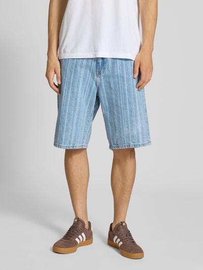 Carhartt Work In Progress Straight Fit Jeanshorts mit Allover-Print Modell 'Rylan' Jeansblau 4