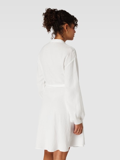 Only Overhemdjurk van katoen met strikceintuur, model 'THYRA' Offwhite - 5