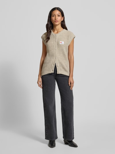 American Vintage Regular fit mouwloos vest met Alpaca-aandeel Model 'CRASHWAY' Middengrijs - 1